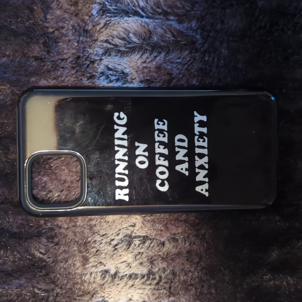 Running on Coffee and Anxiety phone case